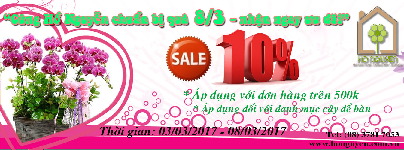 “Cùng Hồ Nguyễn Chuẩn Bị Quà 8/3 - Nhận Ngay Ưu Đãi”